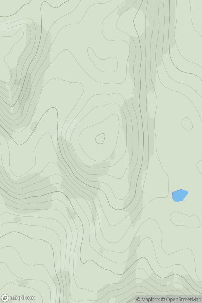 Thumbnail image for Beinn nan Caorach [Mallaig to Fort William] [NM747865] showing contour plot for surrounding peak